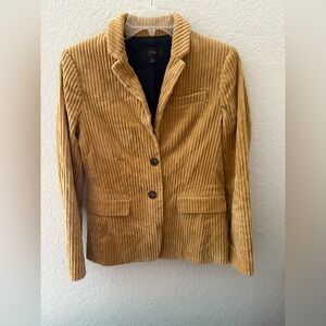 J Crew Wide Wale Corduroy Tan Campus Jacket Sz 4 Women’s Preppy